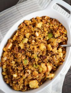 Spice-up dinner with this delicious ChorizoCornbread Stuffing