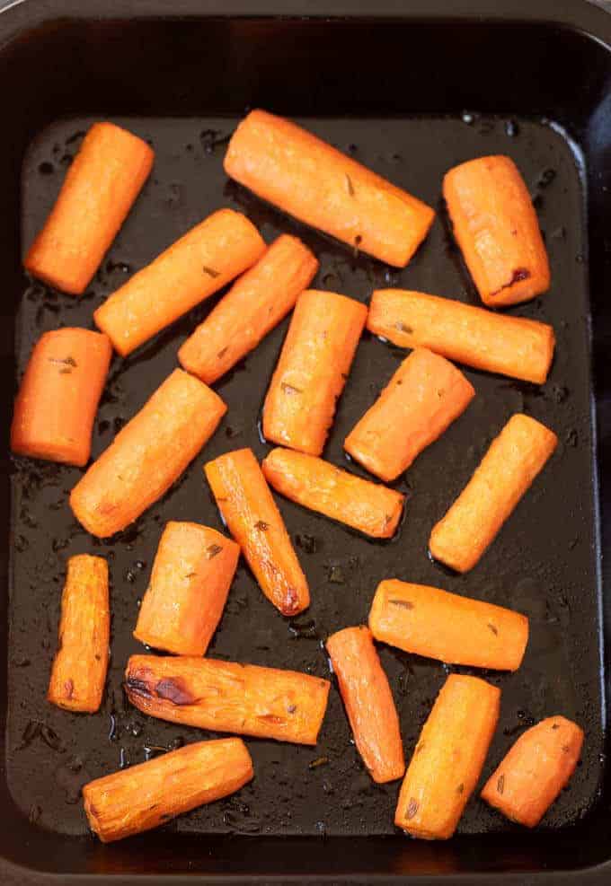 Roast Honey Glazed Tarragon Carrots