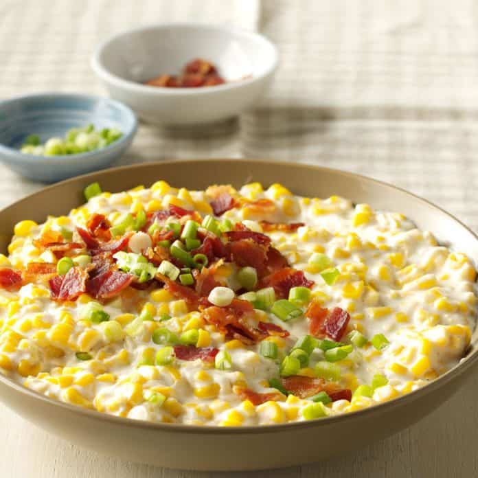 Thanksgiving Slow-Cooker Creamed Corn with Bacon