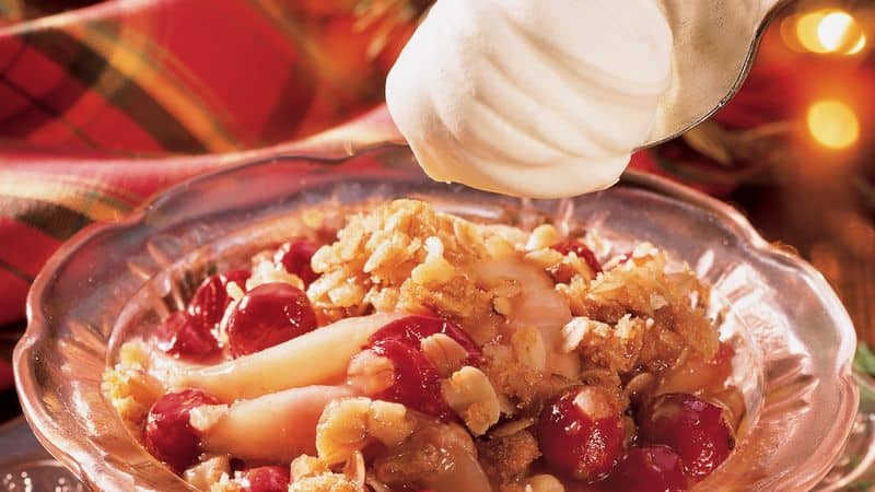 Thanksgiving Pear-Cranberry Crisp