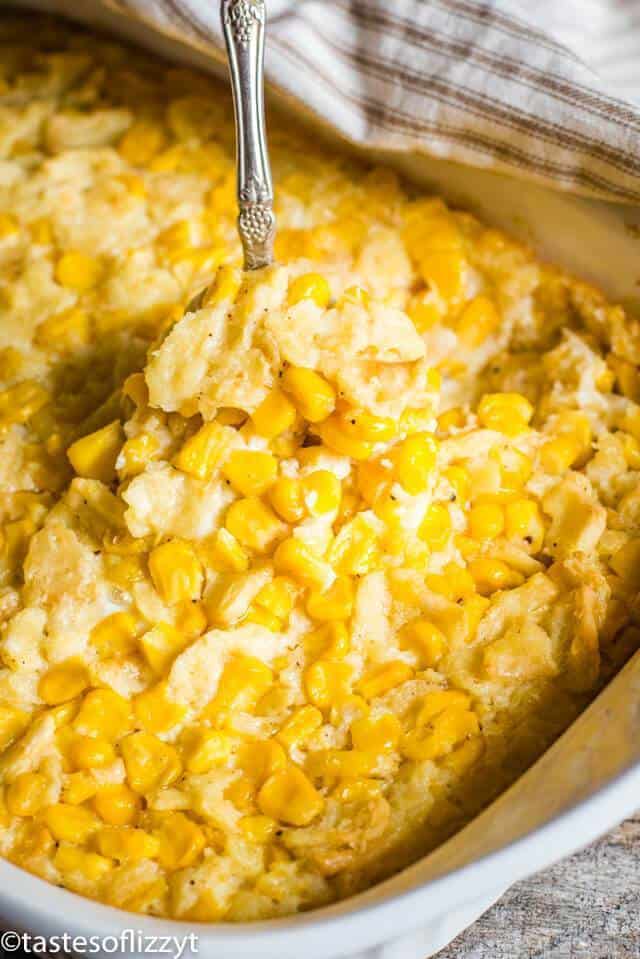 Thanksgiving Vegetarian Scalloped Corn Casserole