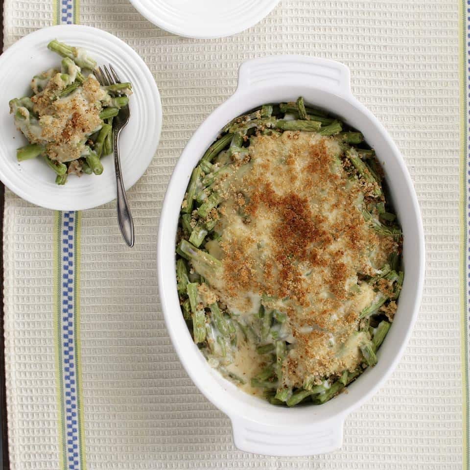 Thanksgiving Vegetarian Healthy Green Bean Casserole