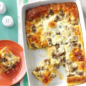 Sausage and Crescent Roll Casserole