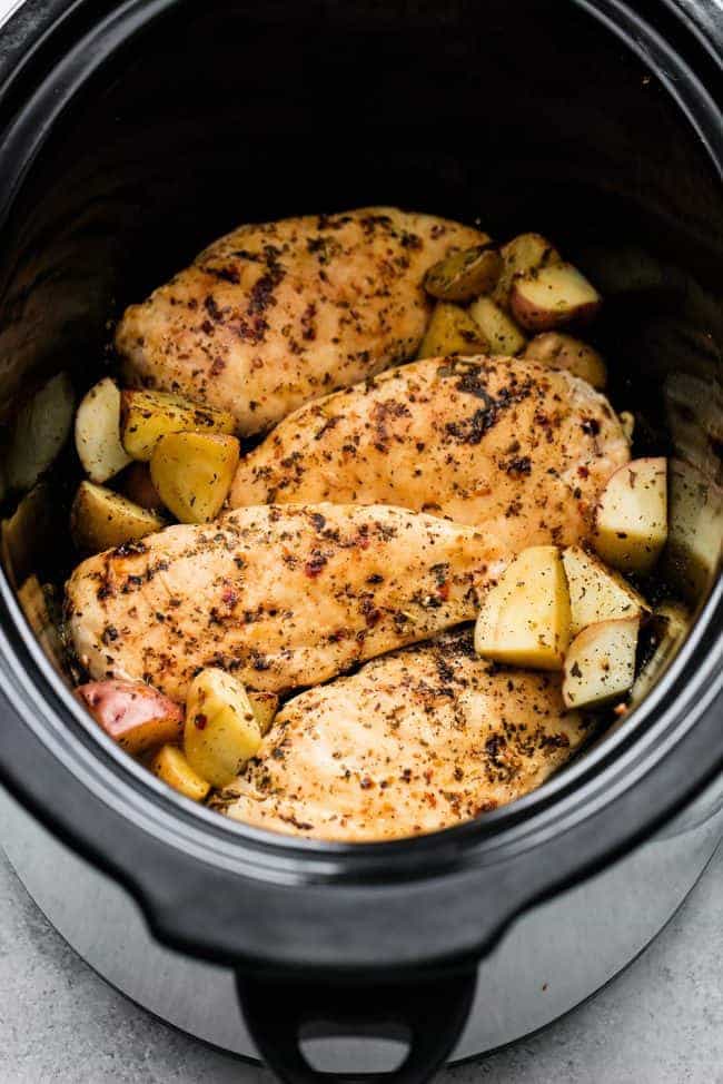 Crockpot Herbed Chicken and Potatoes