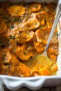 Paleo and Vegan Scalloped Sweet Potatoes