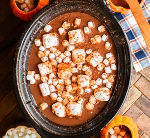 Slow Cooker Pumpkin Spice Hot Chocolate
