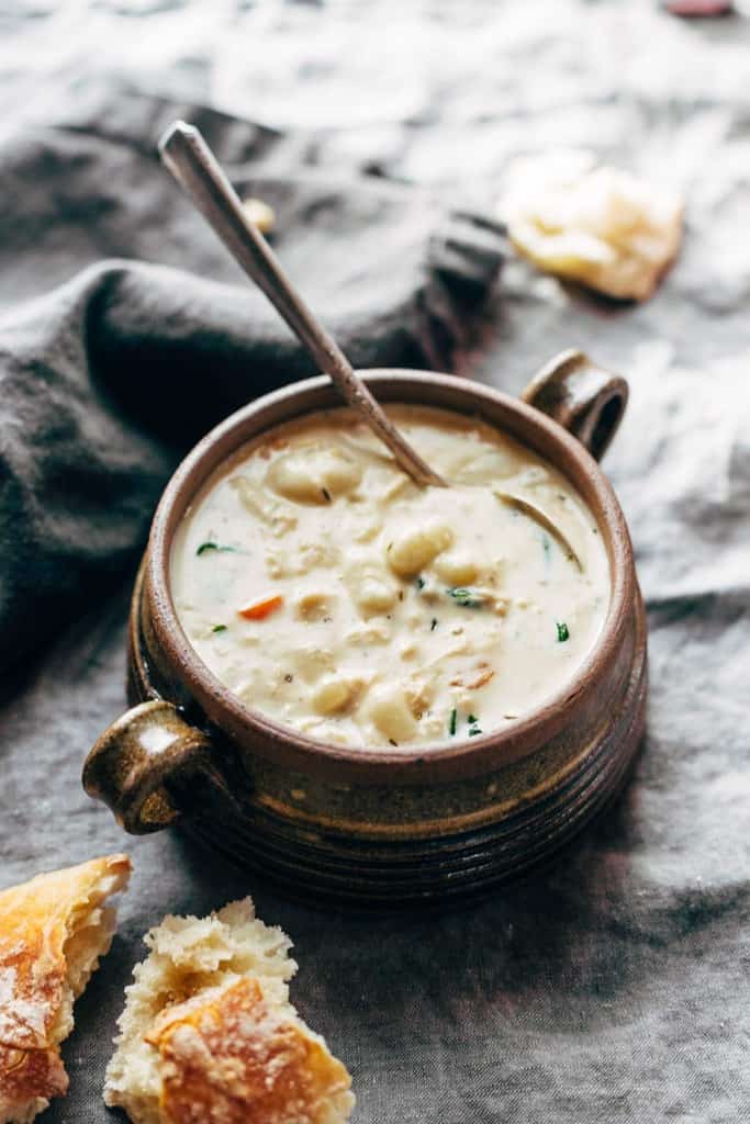 Healthy Thanksgiving Crockpot Chicken Gnocchi Soup